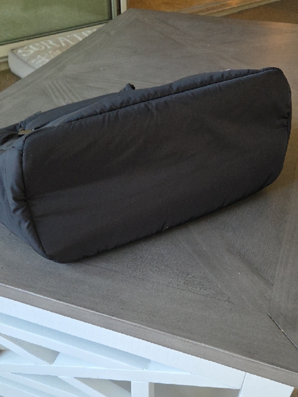 Victoria's Secret Black Quilted Tote with Front Zip Pocket. Never Used - Picture 8 of 8